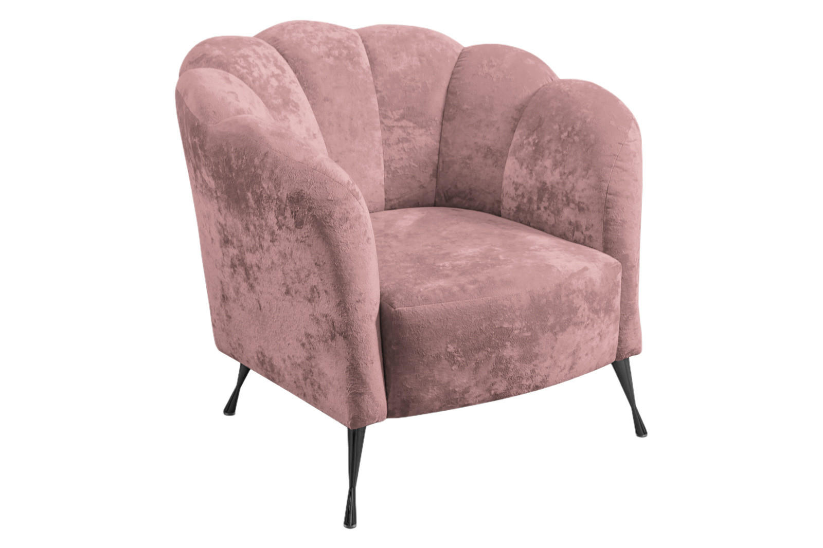POLSTERSESSEL Adria mit Metallfüßen - Dunkelrosa/Schwarz, Holzwerkstoff/Textil (87/78/83cm) - Ravio