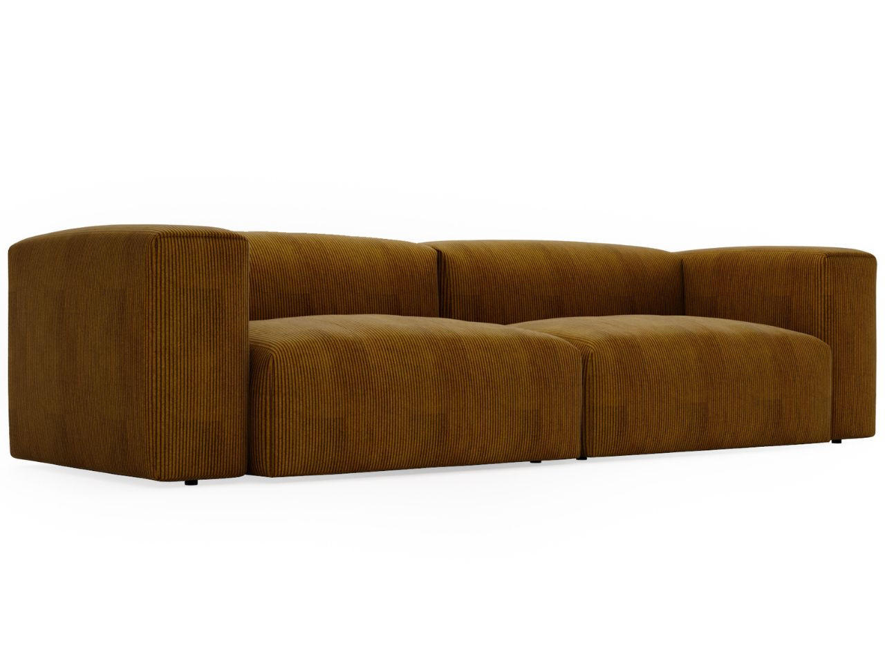 SOFA 240/85/80 Braun Landi - Schwarz/Braun, Kunststoff/Textil (240/85/80cm) - Graingold