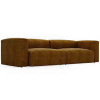 SOFA 240/85/80 Braun Landi - Schwarz/Braun, Kunststoff/Textil (240/85/80cm) - Graingold