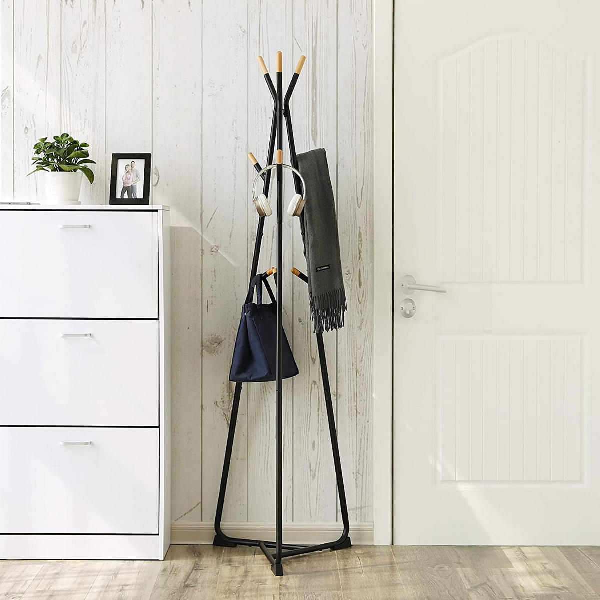 GARDEROBENSTÄNDER - Schwarz, Metall (49/172/49cm) - Mat-Haus