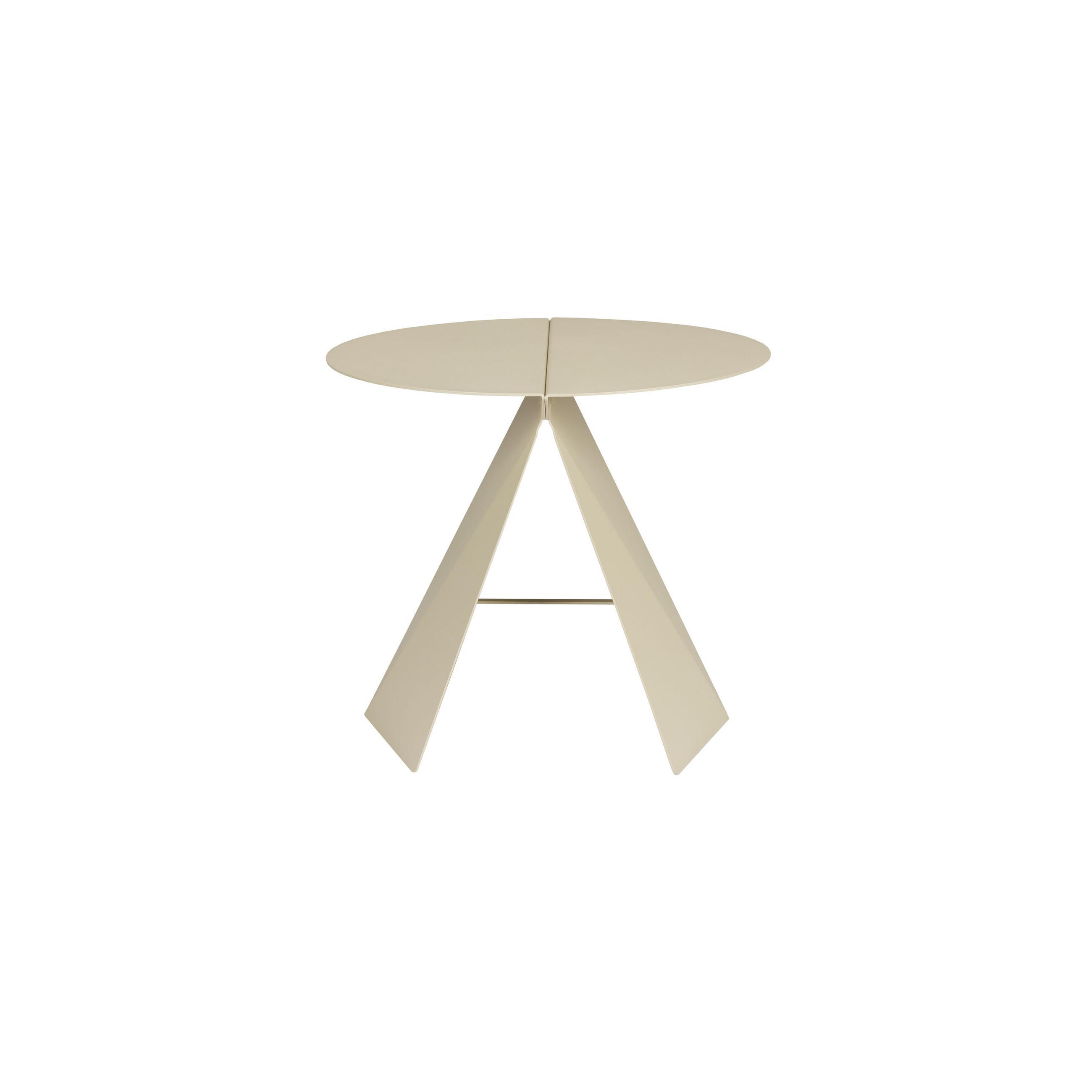 BEISTELLTISCH Foldy Beige - Beige, Metall (45/45.8/40.5cm) - Zuiver