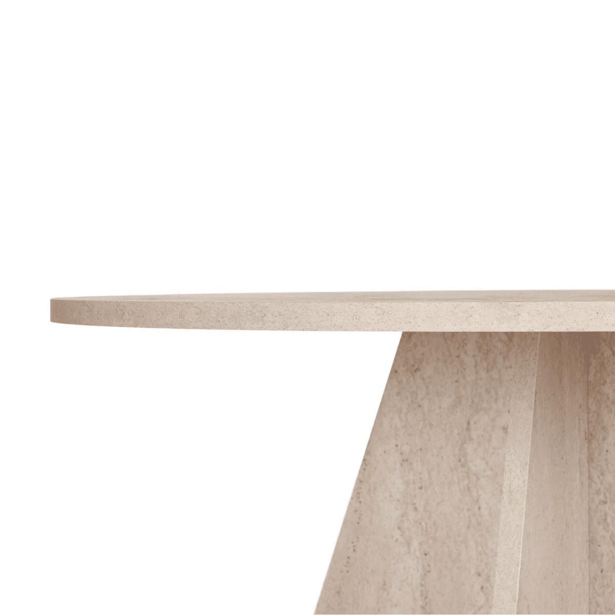 ESSTISCH mit rundem Tischplatte D120 cm 120/120/75 cm - Beige, Holzwerkstoff (125/120/75cm) - Calicosy