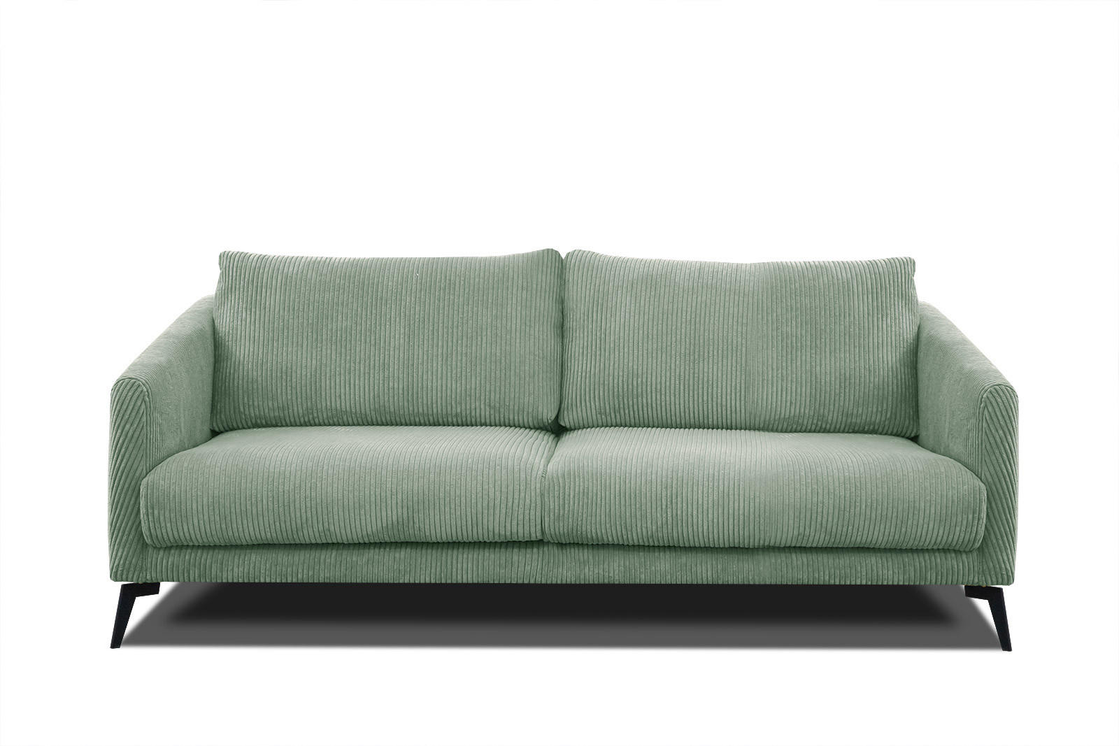 SOFA VILT 3-Sitzer, mintgrün - Schwarz/Mintgrün, Holzwerkstoff/Kunststoff (202/89/94cm) - Courtois Laville
