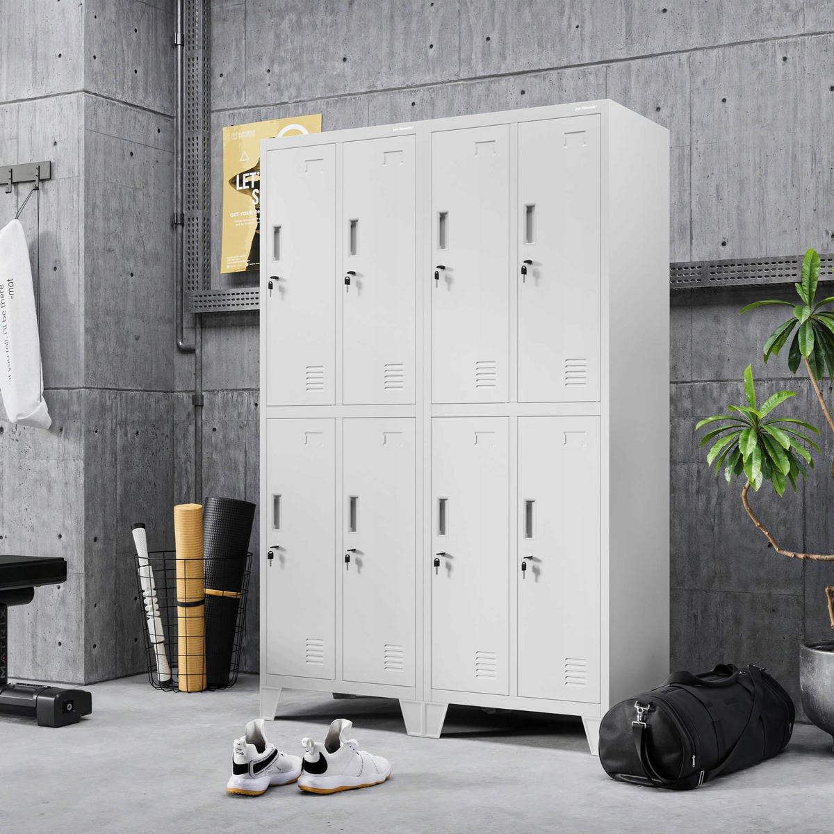 ARBEITSSCHUTZSCHRANK BARTEK 2 Plus - Grau, Metall (56/172/45cm) - Jan Nowak