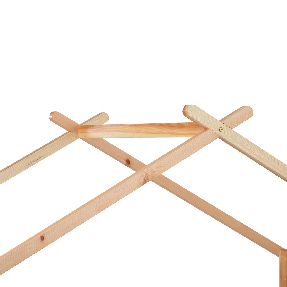 HAUSBETT Massivholz 200/90 cm + 200/180 cm Natur - Ahornfarben, Holz - Raumix