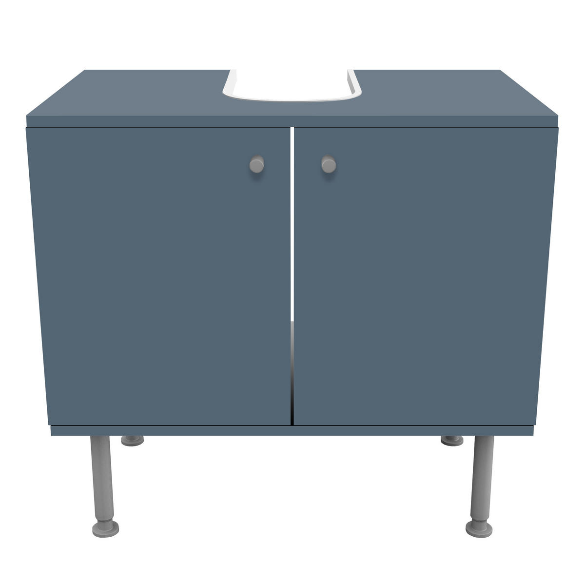 WASCHBECKENUNTERSCHRANK Schieferblau 60/55/35 cm - Petrol, Holzwerkstoff (60/55/35cm) - Bilderwelten