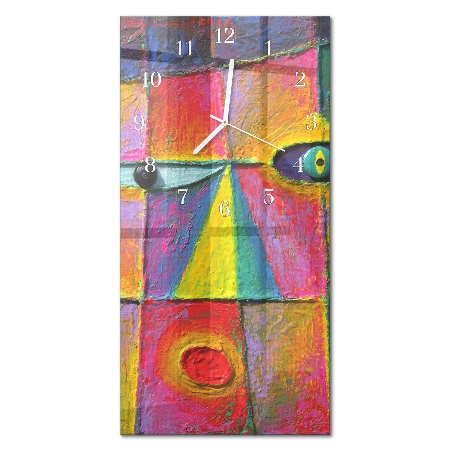 WANDUHR 30x60 cm - Wüste - Multicolor, Glas (30/60/0.4cm) - TULUP