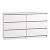 KOMMODE bella6 140 Weiss mat - Weiß, Holzwerkstoff (140/76/35cm) - roe furniture