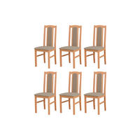 ESSZIMMERSTUHL - 6er-Set Bos 7 buche soro 23 - Beige/Buchefarben, Holz (43/95/40cm) - Leaf Design