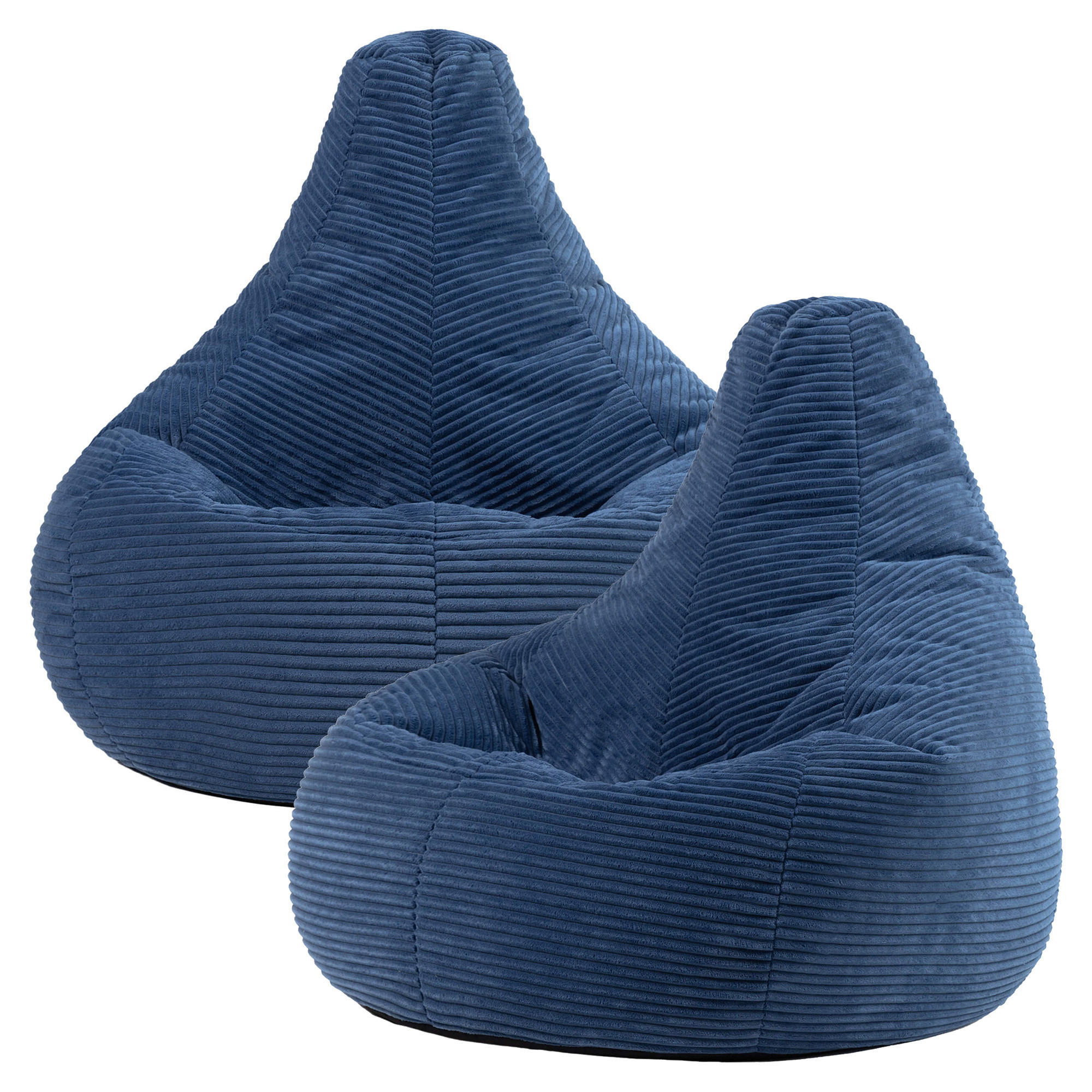 SITZSACK Sessel aus Cord 2-tlg. - Blau, Kunststoff (90/73/84cm) - icon