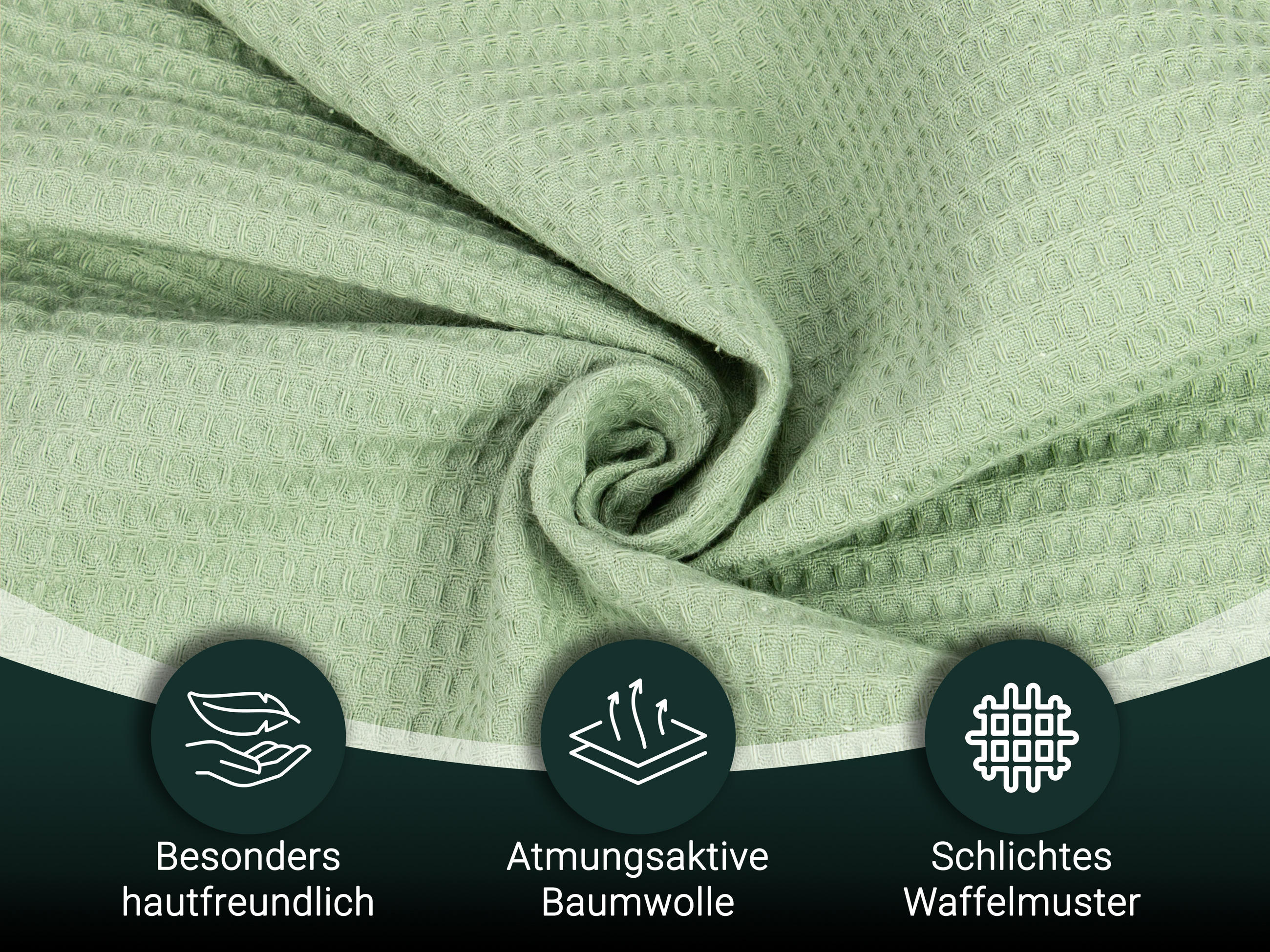 KUSCHELDECKE, 150x200 cm, 100% Baumwolle, Salbei - Salbeigrün, Textil (150/200cm) - Zollner