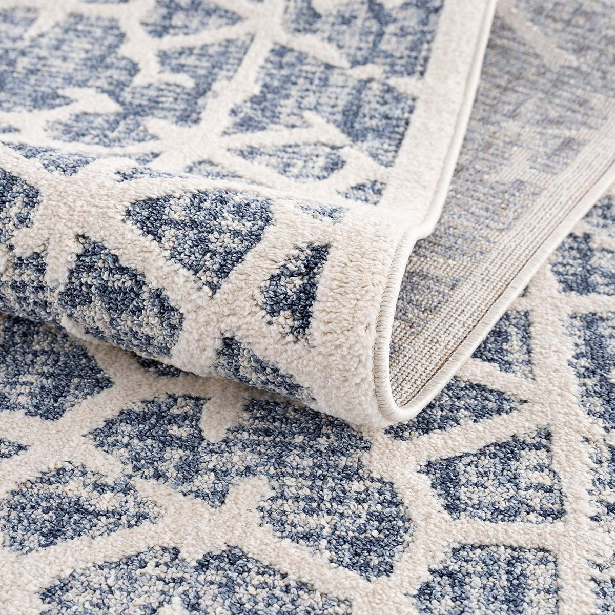 KURZFLOR-TEPPICH Art 1271 Blau 80x150 cm - Blau, Textil (80/150cm) - carpet city