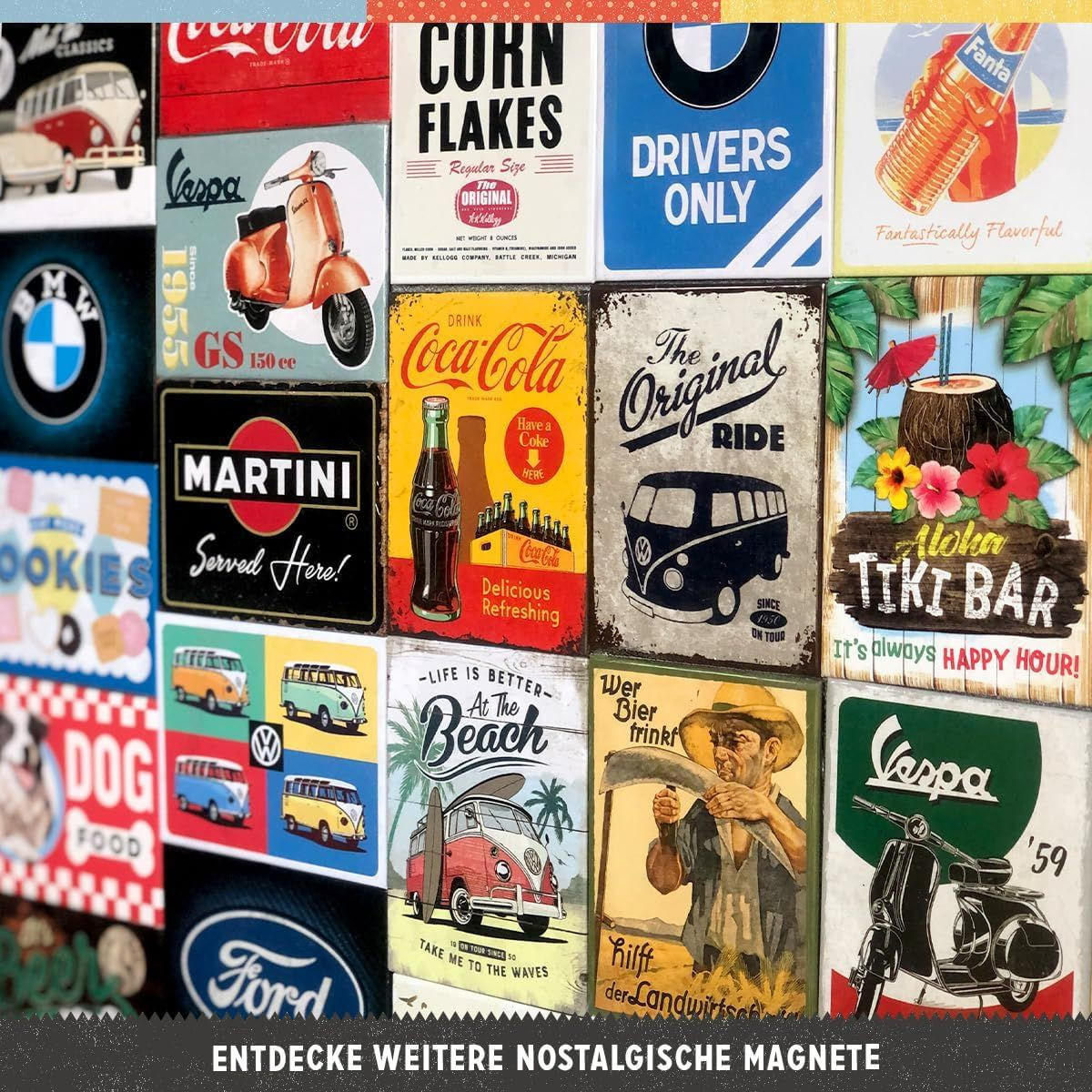 MAGNET 6/8 cm Frau Elster - Multicolor, Metall (6/8/0.1cm) - Nostalgic-Art