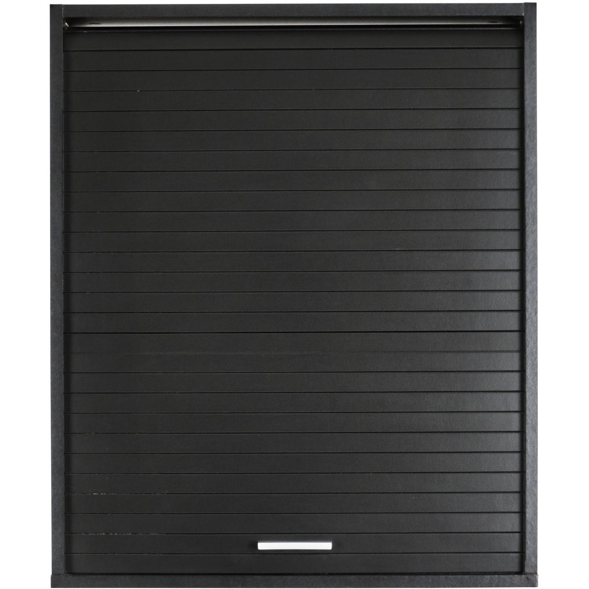 KÜCHENOBERSCHRANK mit Rolladentür 35/60/72cm - Schwarz, Holzwerkstoff (60/72/35cm) - Simmob