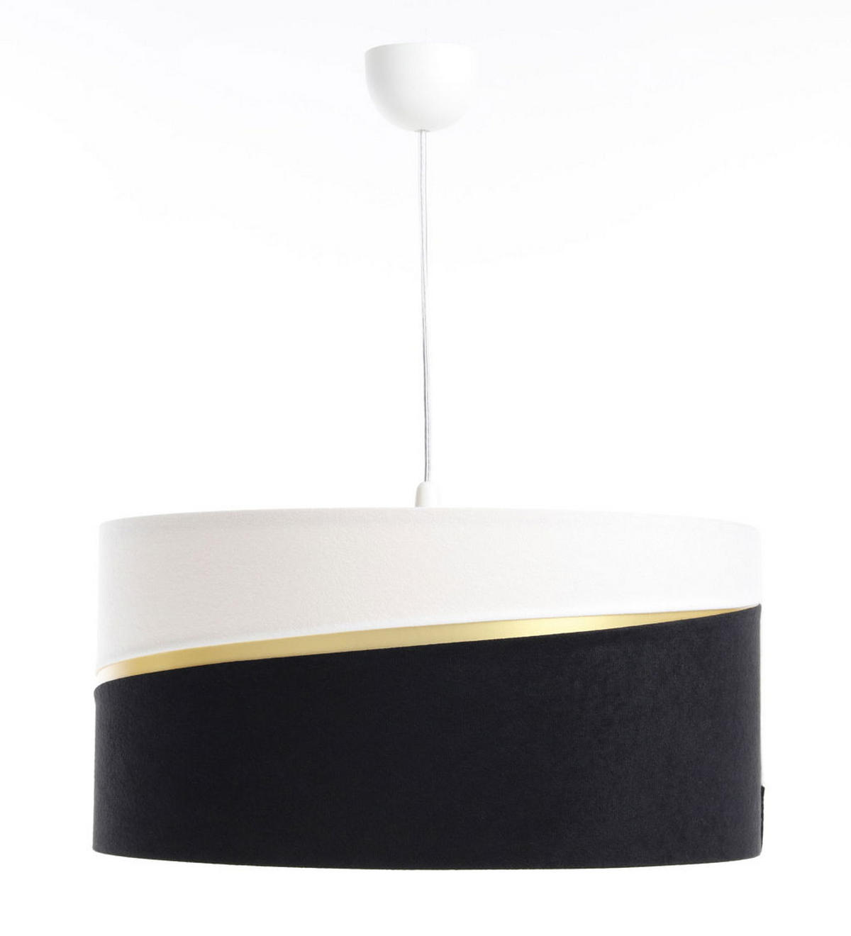 HÄNGELEUCHTE Schwarz 50/25 cm - Schwarz/Weiß, Kunststoff (50/0.4/25cm) - ONZENO