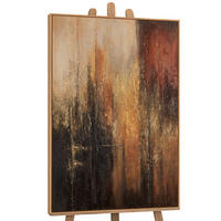 GEMÄLDE Vertikalen der Zeit Schattenfugenrahmen Eichefarben 140x100 cm - Eichefarben, Holz (140/100cm) - YS-art gallery