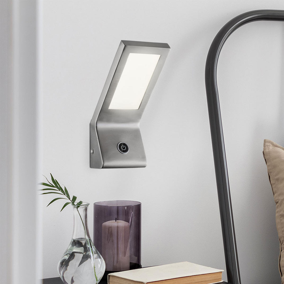 LED WANDLEUCHTE Tanja Silber Glas - Silberfarben, Glas (9/22/13cm) - Globo Lighting