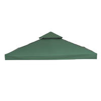 ERSATZDACH, Polyester, Dunkelgrün - Grün, Kunststoff (300/1/300cm) - Outsunny