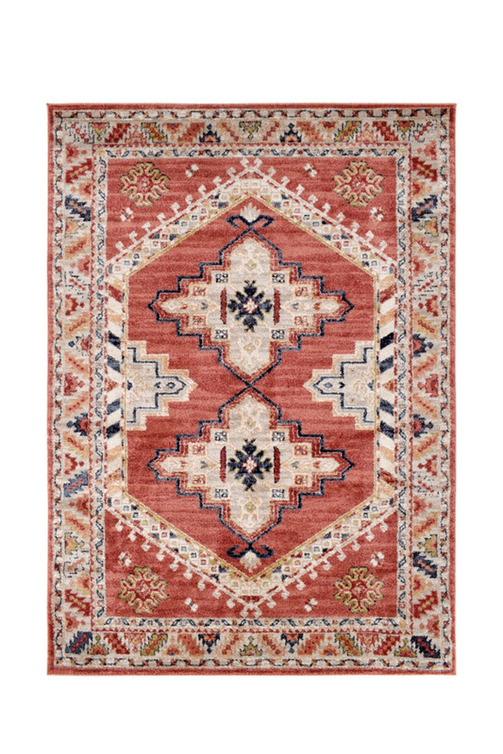HEATSET-TEPPICH Florence Rot/Creme 80x150 cm - Multicolor, Textil (80/150cm) - Vercai Rugs