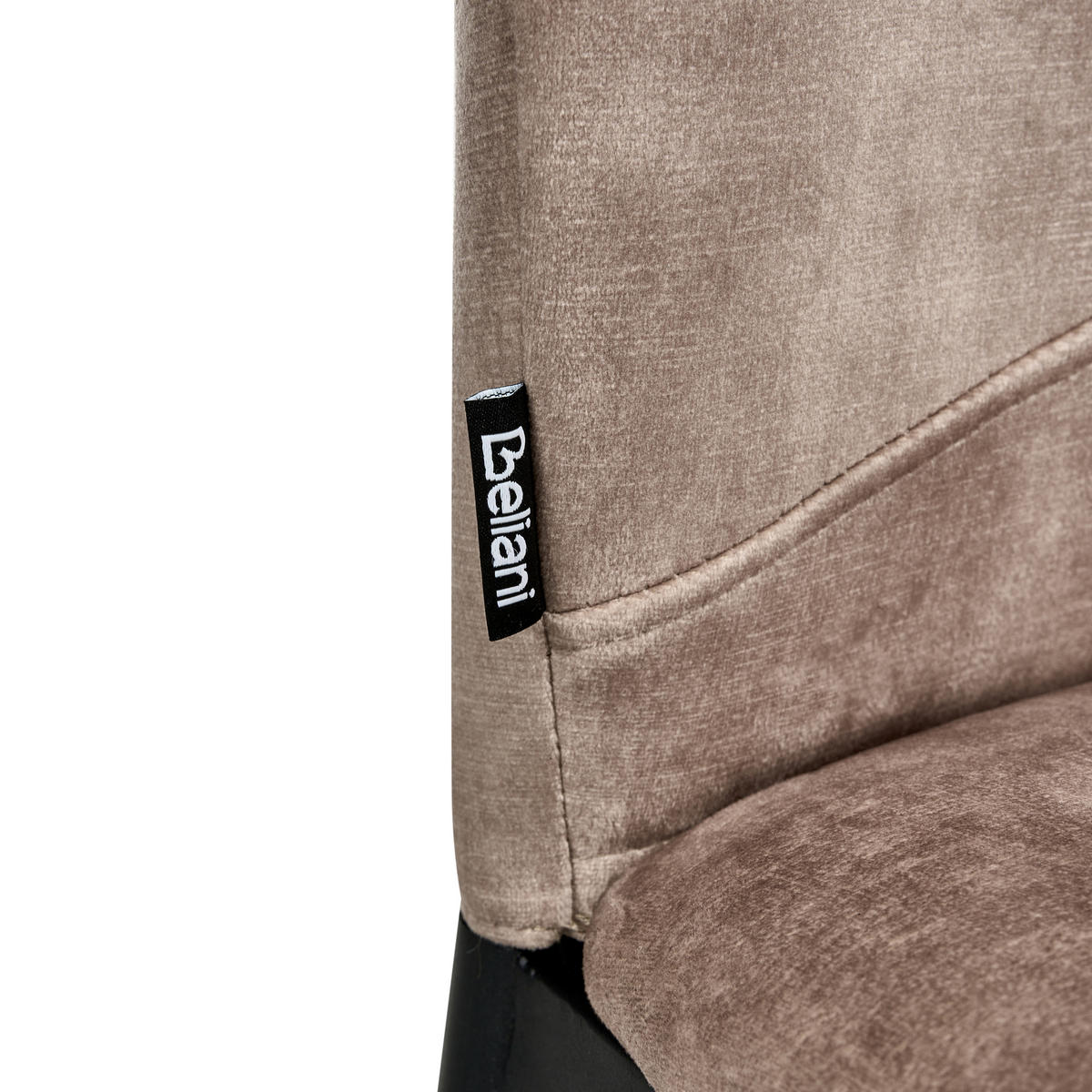 ESSZIMMERSTUHL 4er-Set Stoff Taupe Rocheport - Taupe, Textil (46/89/44cm) - Beliani