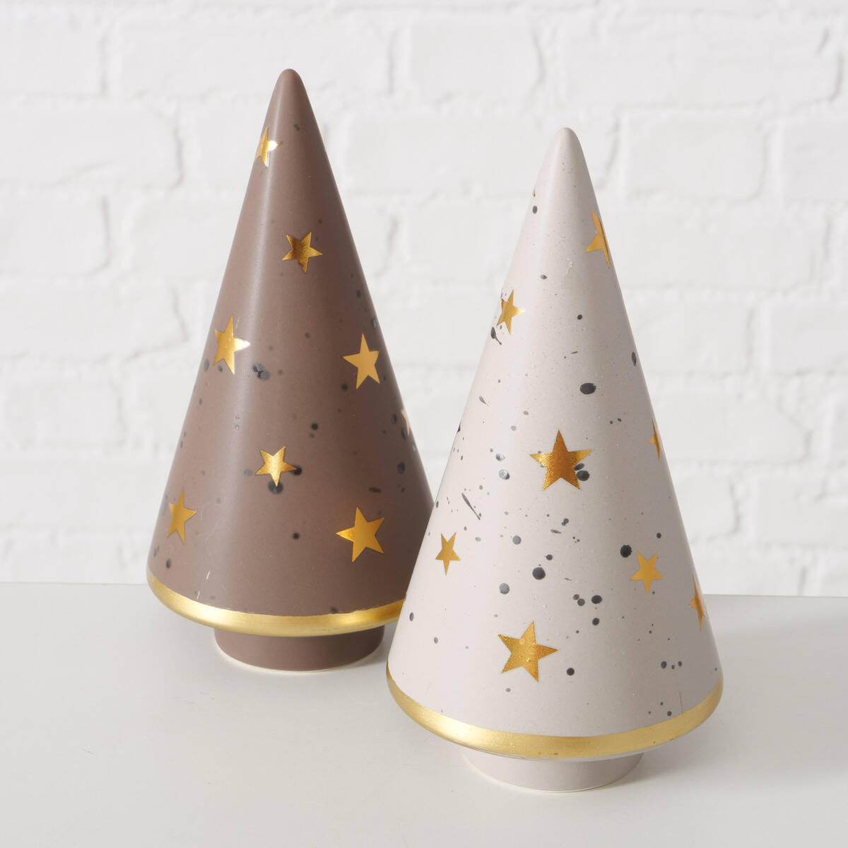 WEIHNACHTSBAUMFIGUR Lamora 16 cm - Braun, Stein (9/16/9cm) - Boltze Home