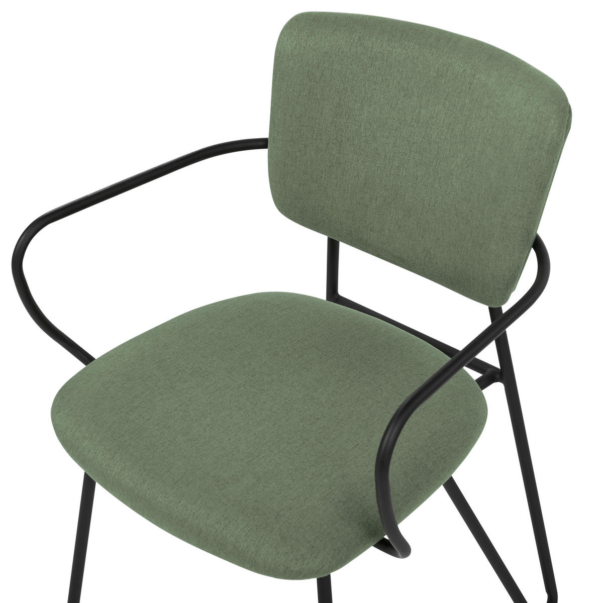 ÉTKEZŐSZÉK 2 darabos Szett Kárpit Zöld Elko - zöld, textil/fém (53/80/54cm) - Beliani