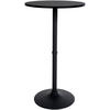 BARTISCH rund 60 cm Holz schwarz/schwarz - Schwarz, Holz/Metall (60/108/60cm) - CLP