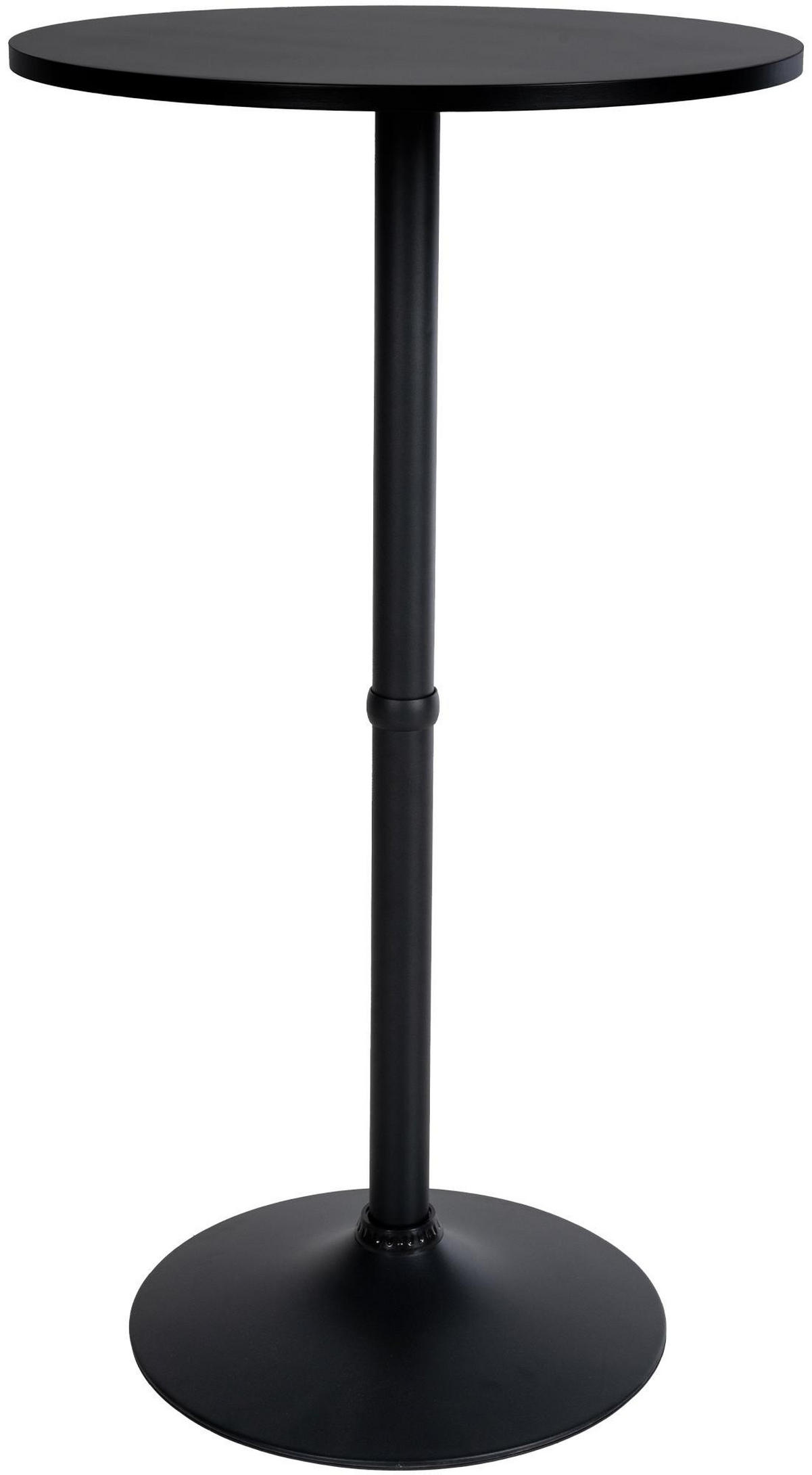 STEHTISCH rund Ø 60 cm BERLI 108x60 cm Schwarz-Schwarz - Schwarz, Metall (60/60/108cm) - DELUKE