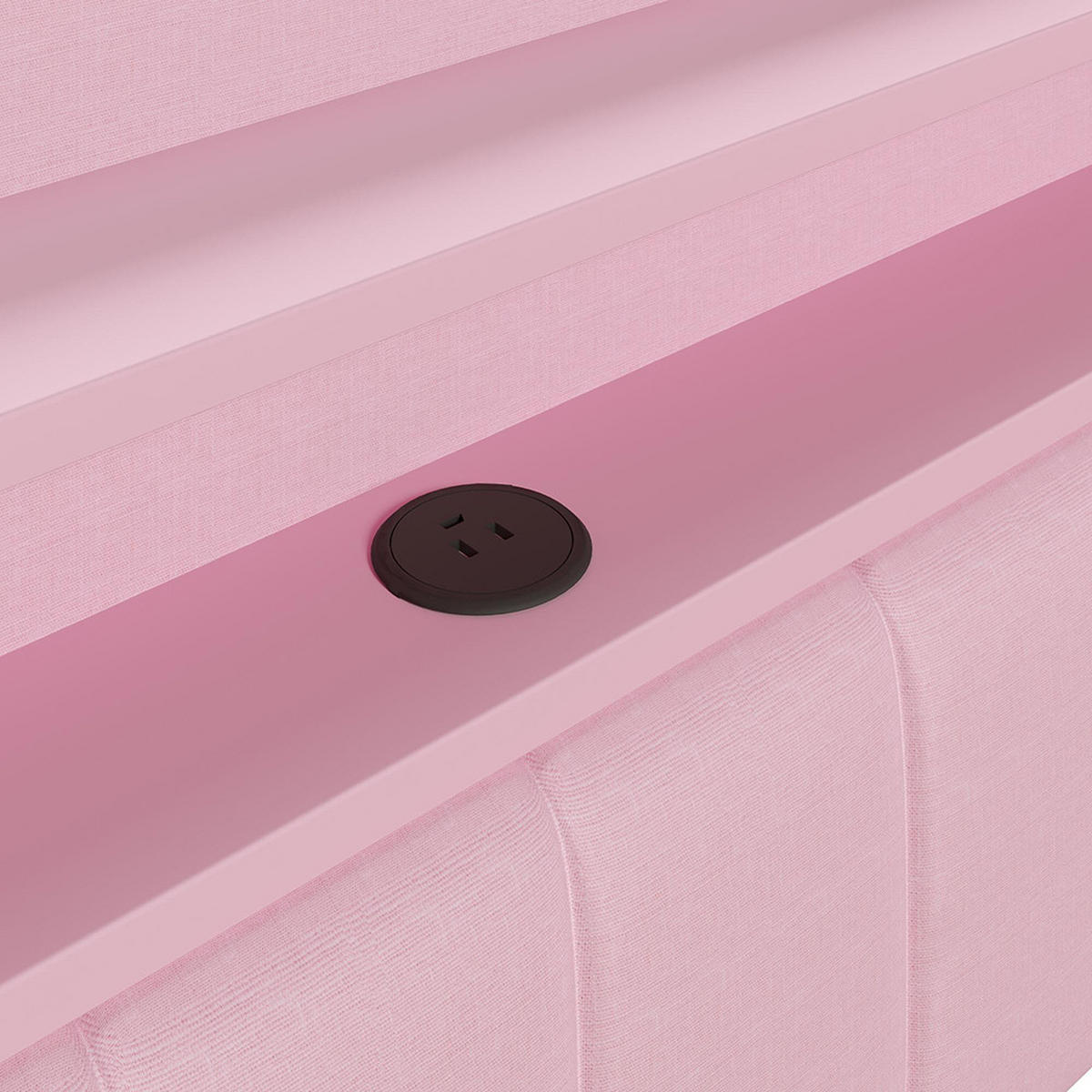 POLSTERBETT 140x200 cm mit Ausziehbett, Rosa - Pink, Holz (140/200cm) - KOMHTOM