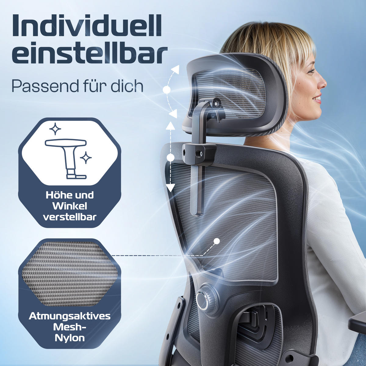 BÜROSTUHL BrightSeat Schwarz - Silberfarben/Schwarz, Kunststoff/Textil (70/142/70cm) - Clouvou