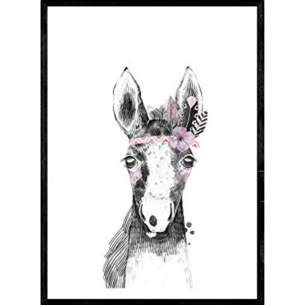 POSTER Baby-Pferd – Kinder A3 Rahmenlos - Klar, Papier (29.7/5/42cm) - Nacnic