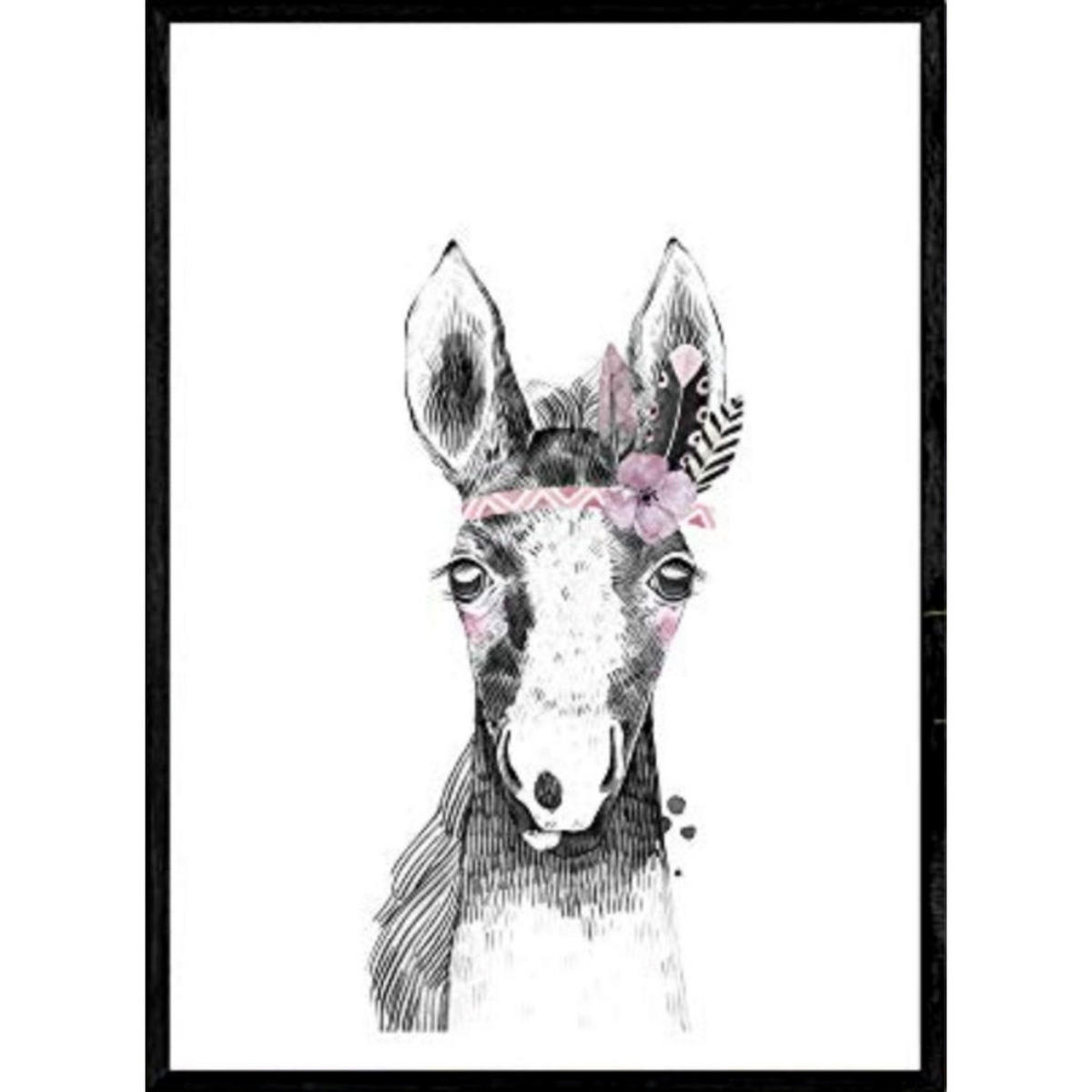 POSTER Baby-Pferd – Kinder A3 Rahmenlos - Klar, Papier (29.7/5/42cm) - Nacnic