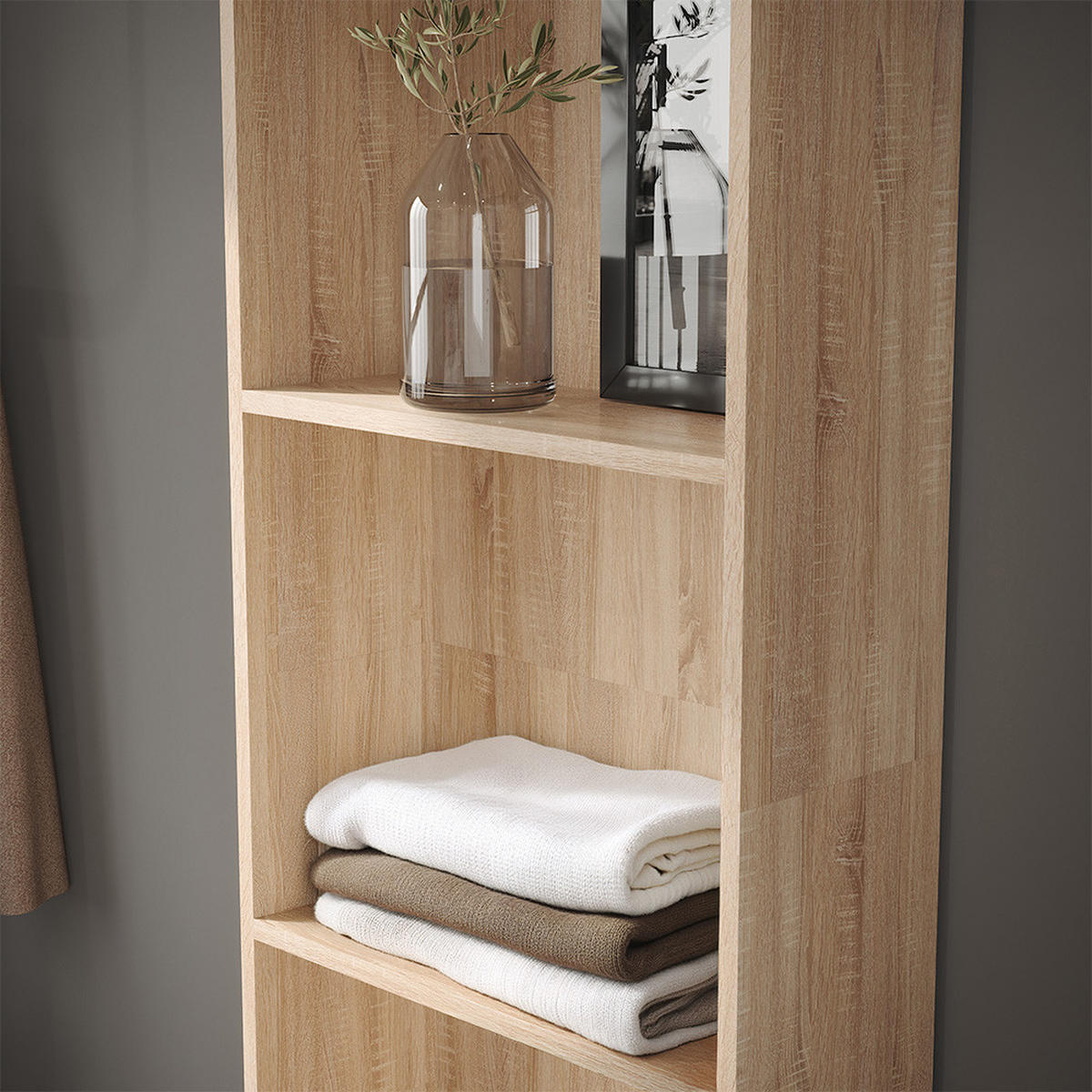 SEITENREGAL Elmo, Sonoma, 50 x 200 cm - Sonoma Eiche, Holzwerkstoff (50/200/20cm) - Vicco