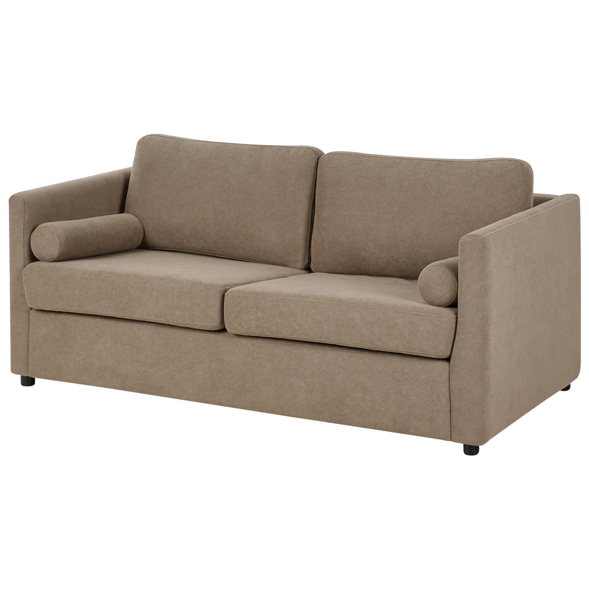 ROZKLÁDACÍ POHOVKA Látka Hnědá Inkoo - hnědá, textil (177/81/90cm) - Beliani