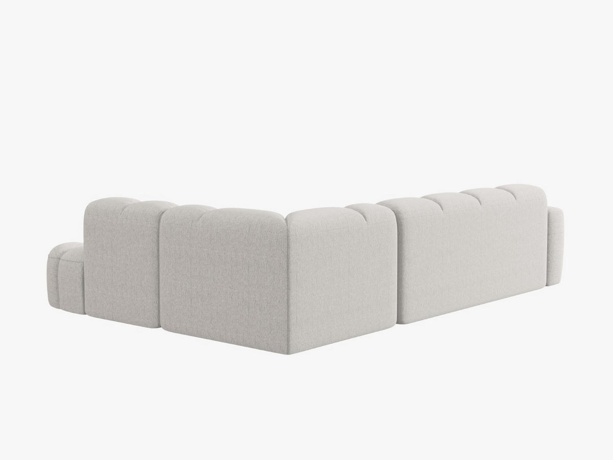 ECKSOFA rechts Lisa aus strukturiertem Stoff hellgrau 5 Sitzplätze - Hellgrau, Textil (234/293cm) - Micadoni