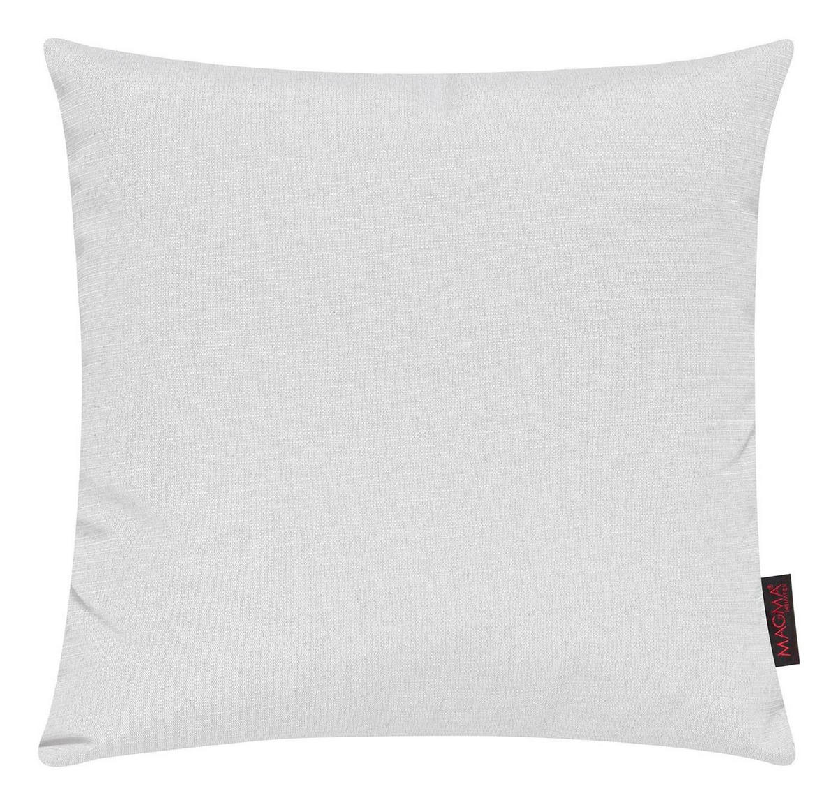 KISSENHÜLLE 2er Set Fino uni 50/50 cm - Weiß, Textil (50/50cm) - Magma Heimtexx
