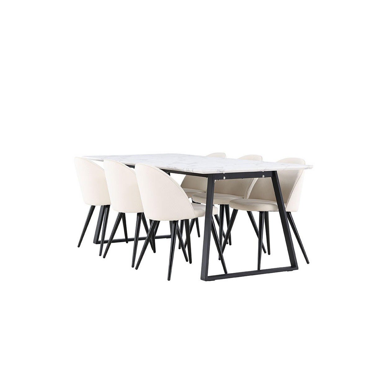 TISCHGRUPPE Weiß - Weiß, Holz (200/75/90cm) - ebuy24