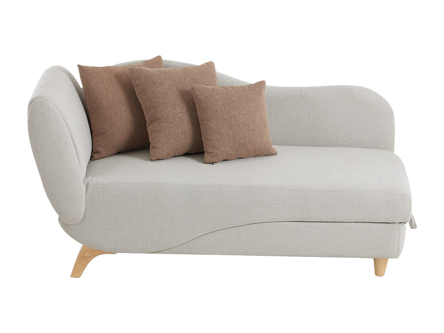 RECAMIERE mit Schlaffunktion - 1 Person - Stoff - Beige - - Beige, Textil (160/81/80cm) - Vente-Unique