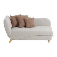 RECAMIERE mit Schlaffunktion - 1 Person - Stoff - Beige - - Beige, Textil (160/81/80cm) - Vente-Unique