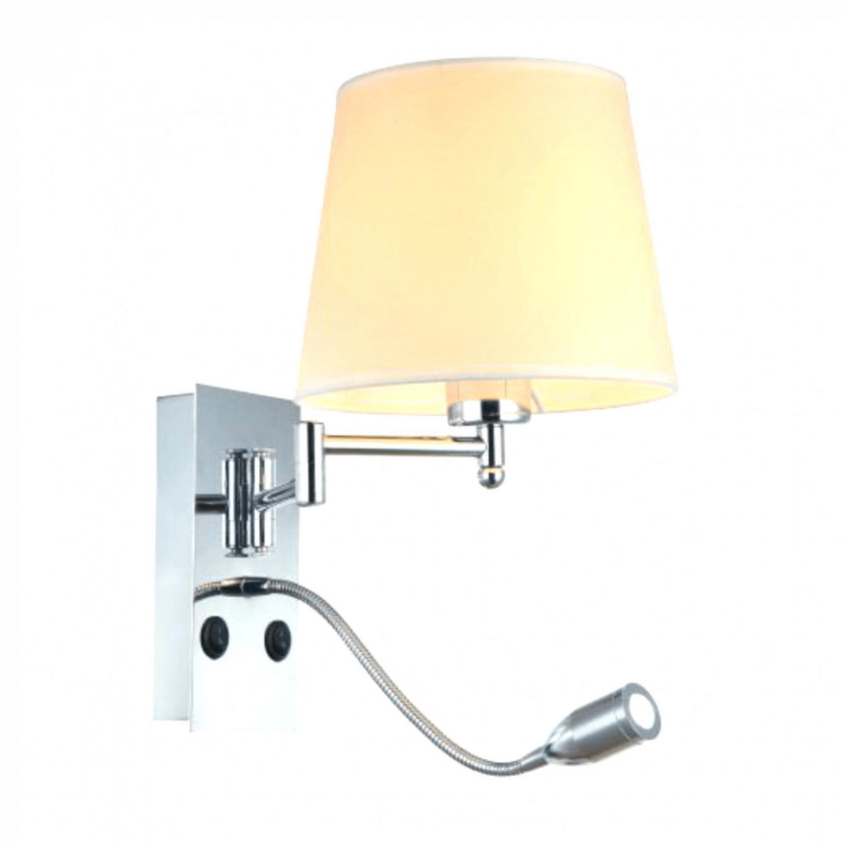 WANDLEUCHTE Aras, Weiß, 42cm - Weiß, Metall (20/42/40cm) - KOSILUM