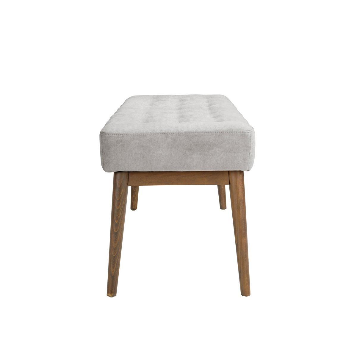 HOCKERBANK Grau Walnuss 100/40/45 cm - Walnussfarben/Grau, Textil (100/45/40cm) - ANGEL CERDA