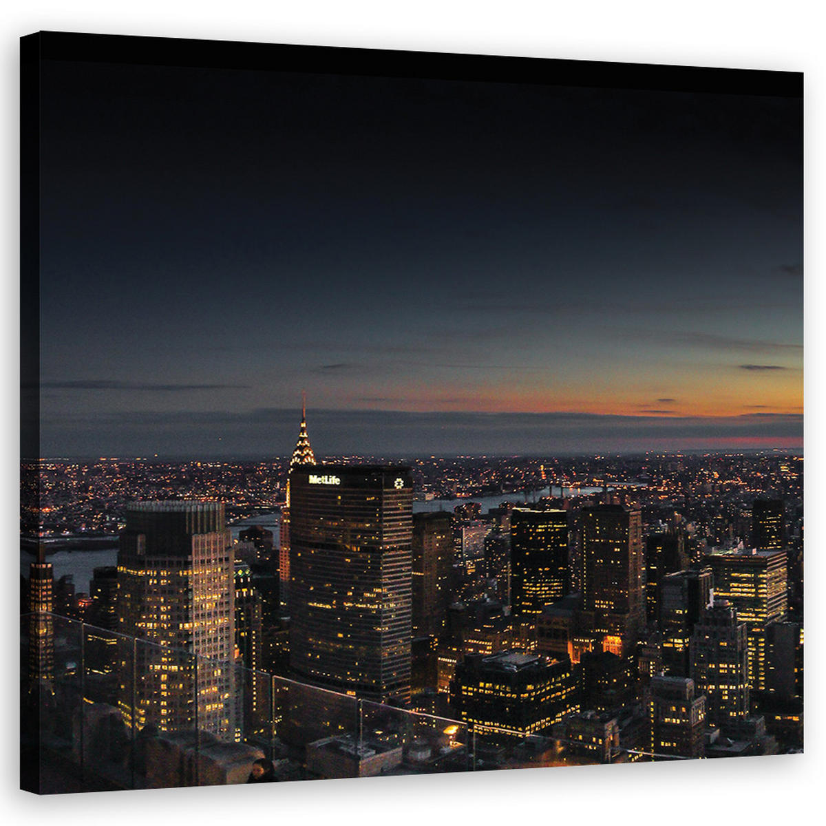 WANDBILD städte und architektur schwarz - Schwarz, Textil (50/50cm) - Feeby