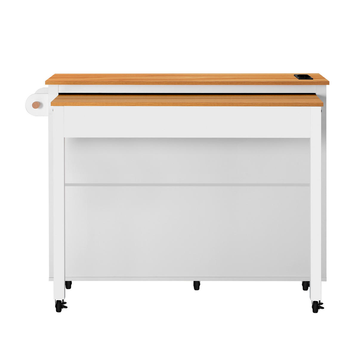 KÜCHENINSEL DE-41118 120/40-75/92 cm mit Weiß - Weiß, Holzwerkstoff (120/92/40cm) - ComfortXL