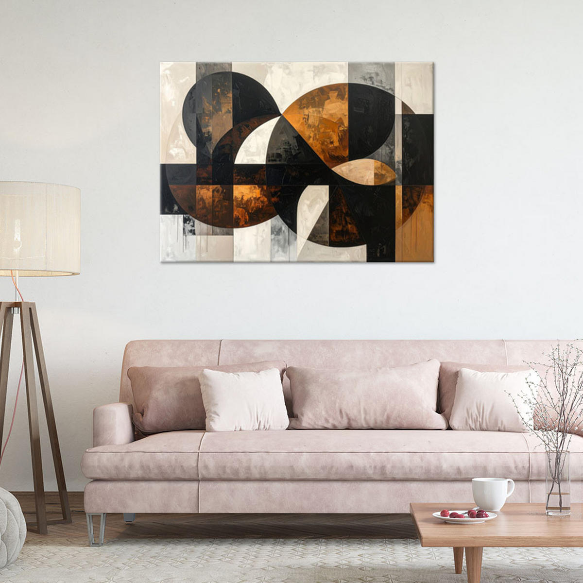 LEINWANDBILD 3D und geometrisch 120x80cm - Braun, Textil (120/80cm) - Feeby