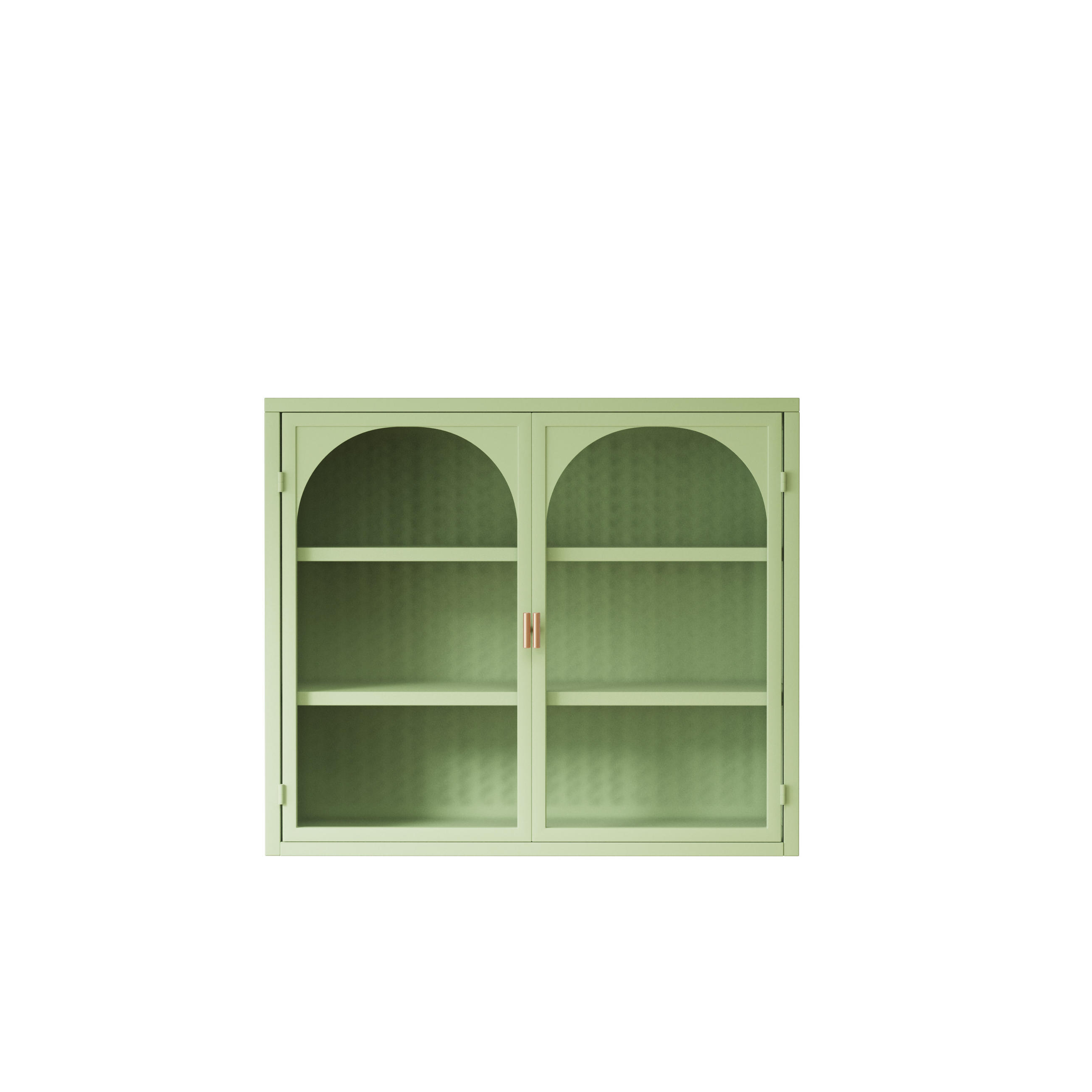 WANDSCHRANK Grün 70/23/60 cm - Grün, Glas (70/60/23cm) - PANGIVO