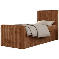 JUGENDBETT TILIO DUO 90/200 - Orange Cord - H4 - Rechts Seite - Orange, Textil (90/200cm) - MKS