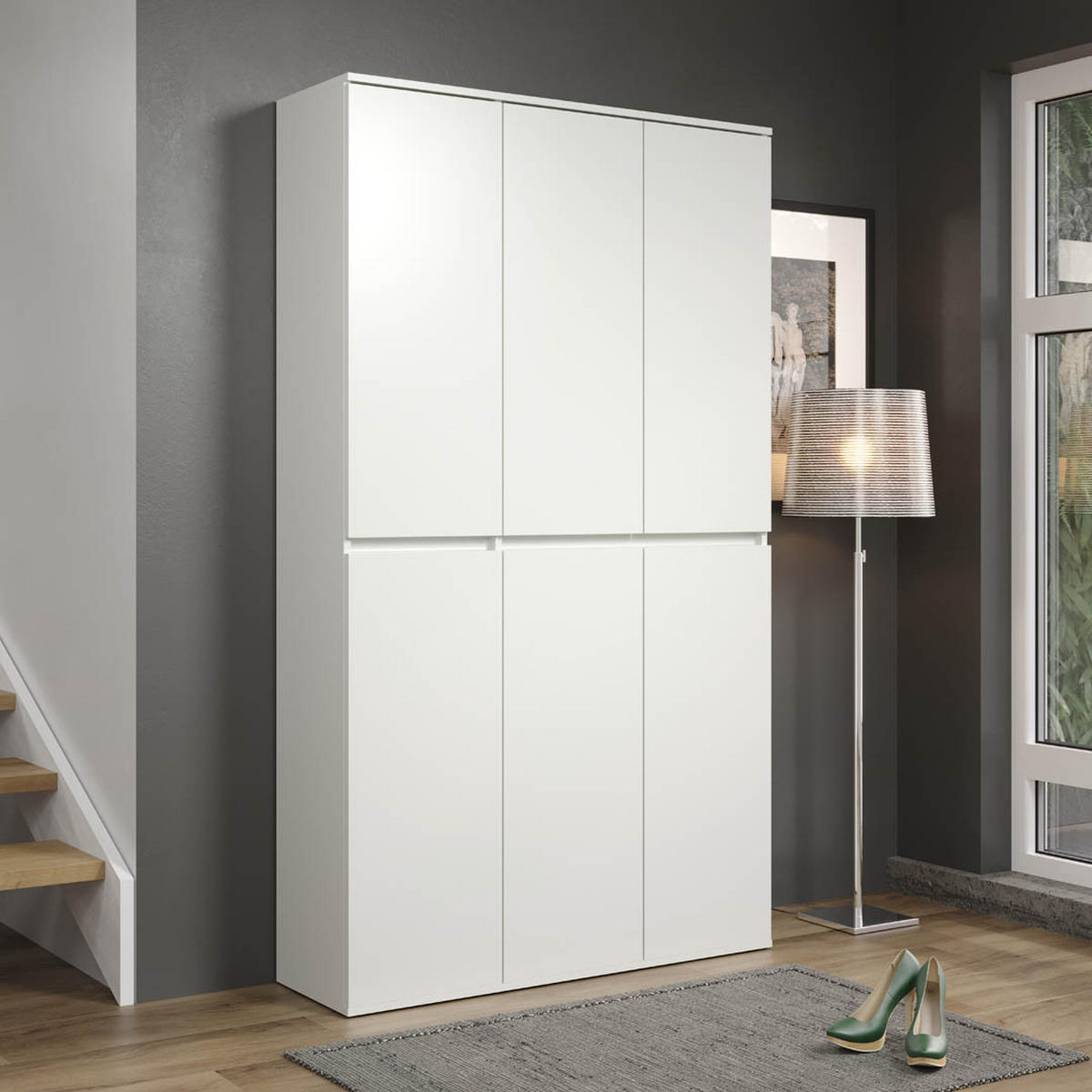 GARDEROBENSCHRANK Nevada Weiß - Weiß, Holzwerkstoff (111/191/34cm) - Trendteam