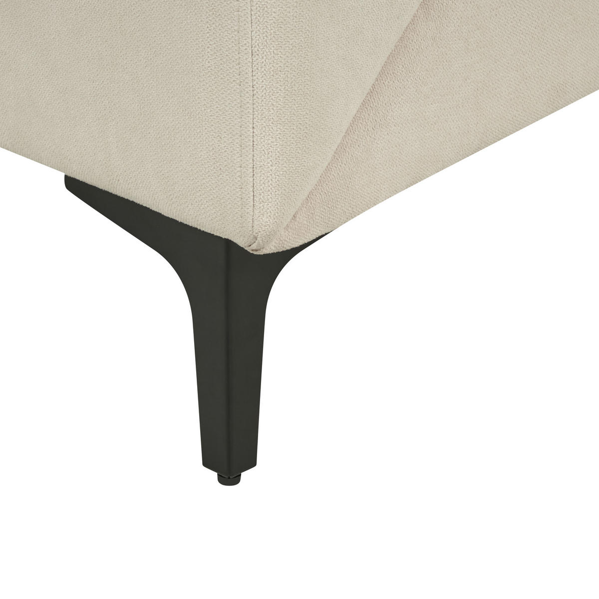 2-SITZER-SOFA beige Fenes - Beige/Schwarz, Textil (142/90/75cm) - Beliani
