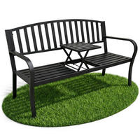 GARTENBANK DUO Schwarz 135 x 82,5 x 57 cm - Schwarz, Metall (135/82.5/57cm) - Akord