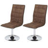 ESSZIMMERSTUHL Braun 2er-Set - Braun, Textil (43/103/54cm) - MCW